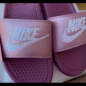 shadowberry nike slides